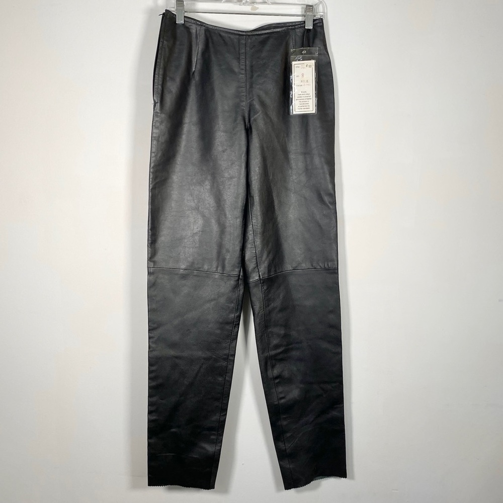 USA Bikers Dream Apparel Women’s NWT Size 8 100% Leather Pants Black